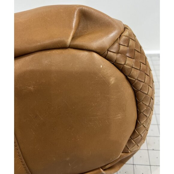 Liebeskind Berlin Jay Leather Hobo Bag Woven Cognac Shoulder Crossbody - Picture 7 of 13